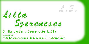 lilla szerencses business card
