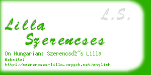 lilla szerencses business card
